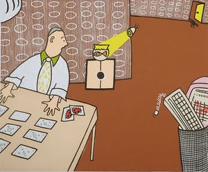 Arjenne Fakkel - Houtsnede, De Zaak kopen? Bied vanaf 1!