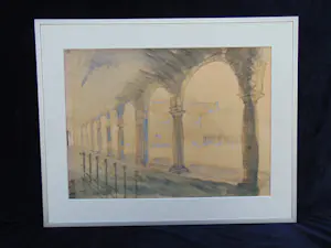 Hans van der Plas - Galerij met pilaren kopen? Bied vanaf 40!