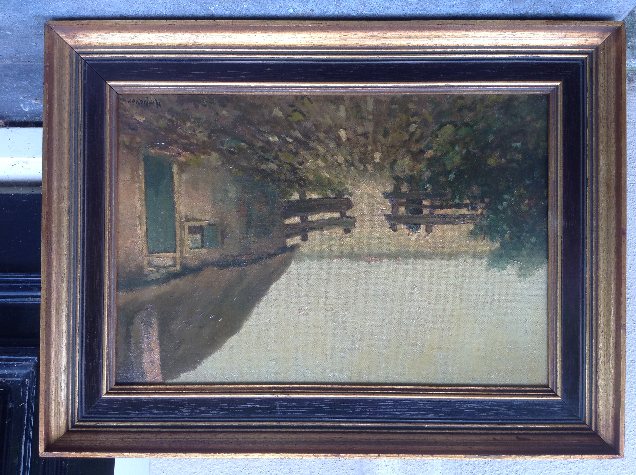 Niet of onleesbaar gesigneerd - Boerinnetje bij hek  kopen? Bied vanaf 1!