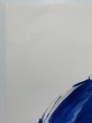 Jacqueline de Jong - kleurenlitho | 'Vrouw in blauw' | 1982 kopen? Bied vanaf 100!