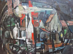 Hub Bemelmans - De abstracte stad kopen? Bied vanaf 195!