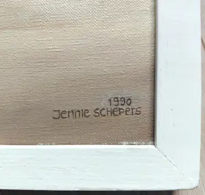 Jenny van Herwijnen - Zandgebak, olieverf op doek (netjes ingelijst) kopen? Bied vanaf 150!