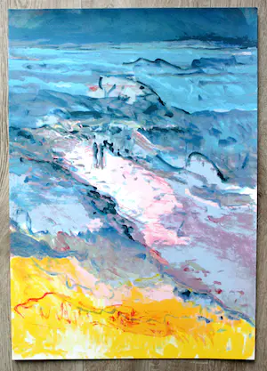 Kees van Bohemen - litho: variatie op een golfbreker - 1982 kopen? Bied vanaf 60!