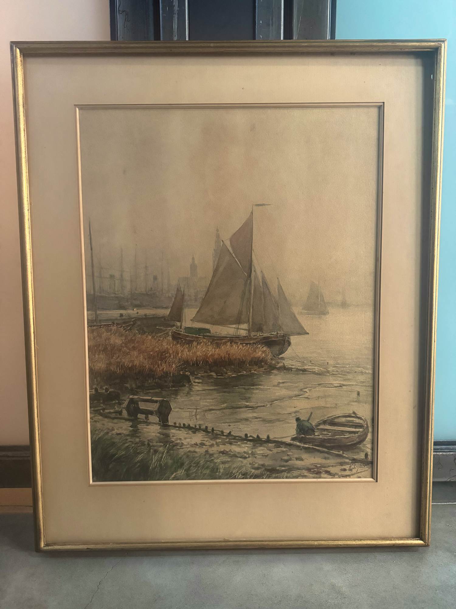 Henri Seghers - Tekening zeilschip kopen? Bied vanaf 100!