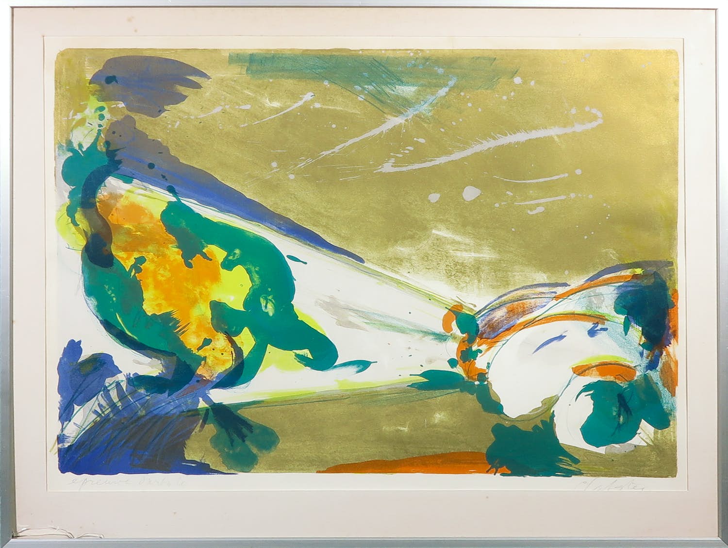 Ger Lataster - Zeefdruk, Abstracte Compositie - Ingelijst kopen? Bied vanaf 1!