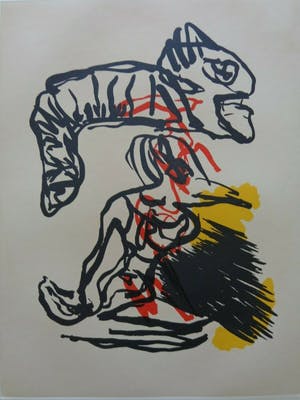 Karel Appel - LOS PAJAROS / AQUATINT-KLEURETS / EAU-FORTE COLORE / 76x56cm / SIG kopen? Bied vanaf 535!