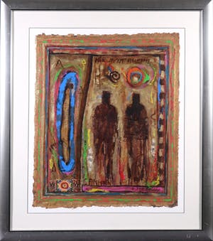 Eric Toebosch - Gemengde techniek op papier, Zonder Titel 5 - Ingelijst kopen? Bied vanaf 35!