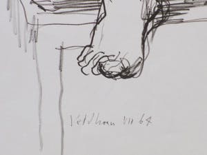 Aat Veldhoen - Zittende naakte man - Rotaprint kopen? Bied vanaf 40!