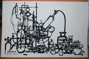 Max Velthuijs - 4 zeefdrukken Staatsmijnen, gesigneerd op een apart blad, plus map kopen? Bied vanaf 65!