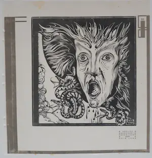 Buy Huib Luns - Twee houtsnedes: Oorlog en Vrede? Bid from 20!
