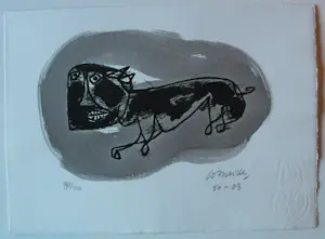 AcheterCorneille - Met de hand ingekleurde litho: le chat - 2003? Enchérissez de 225!