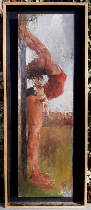 Klaas Werumeus Buning - Ballerina, olieverf op paneel (mooi ingelijst) kopen? Bied vanaf 495!