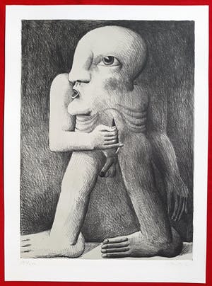 Horst Antes - Figur mit einer Wunde, litho kopen? Bied vanaf 250!