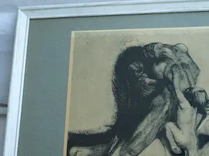 Kathe Kollwitz - “Tot und Weib” - Uit portfolio: Aus der Kollwitz-Mappe - ingelijst – ca 1930 kopen? Bied vanaf 10!