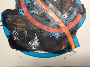 Jack Vissers - U 17 en U 44 - acryl op geschept papier kopen? Bied vanaf 10!