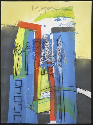 Frank Lengvenius - Gemengde techniek op papier, Zonder titel (Groot) kopen? Bied vanaf 1!