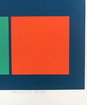 Jean-Pierre Ghesquière - Gesigneerde zeefdruk - Constructivisme - 1974 kopen? Bied vanaf 1!