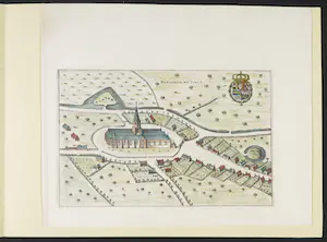 Joan Blaeu - Handgekleurde kopergravure, Ruyslede by Tielt, België (uit het Stedenboek, 1649) kopen? Bied vanaf 1!