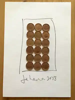 Jan Henderikse - collage van centen verkauft für € 200!