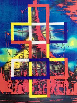 Woody van Amen - fraaie popart computerprint - 1991 verkocht voor € 45!