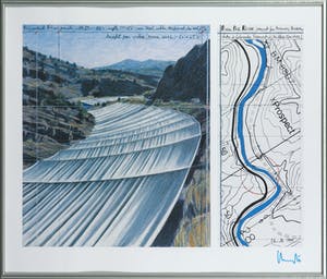 Christo - Handgesigneerd exemplaar Over the river - Ingelijst kopen? Bied vanaf 1!