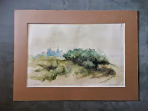 Sjoerdtje Mulder-Hak - 1970 - grote impressionistische aquarel - st Helens isle of Wight - gesigneerd kopen? Bied vanaf 43!