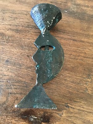 Corry Ammerlaan - Verbronsd zwaar beeldje, masker kopen? Bied vanaf 1!