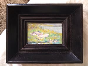 Niet of onleesbaar gesigneerd - Eendenfamilie aan de waterkant kopen? Bied vanaf 1!