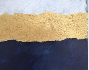 John Foppen - Symphony in Blue + Wh. + Gold........# K 20. XL . GROOT. kopen? Bied vanaf 189!