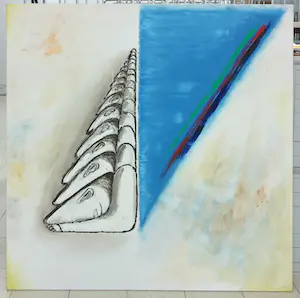 Hannes Postma - Olieverf op doek, Kleur der herinnering - Ingelijst (Zeer groot) kopen? Bied vanaf 250!