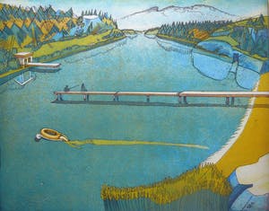 Rob Clous - Zomer in Zweden VIII -kleurenets 1979- kopen? Bied vanaf 60!