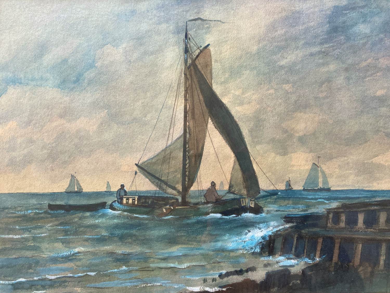 Albert Jan Oudshoorn - Tjalk met bijboot op zee kopen? Bied vanaf 100!