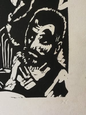 Aad de Haas - Zelfportret met figuren. kopen? Bied vanaf 49!