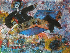 Theo Tobiasse - La Malle volante, litho op dik japans papier kopen? Bied vanaf 195!