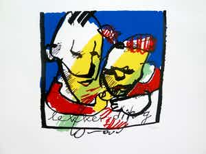 Herman Brood - Lekker Ding - Handgesigneerde zeefdruk 1999 verkocht voor € 215!