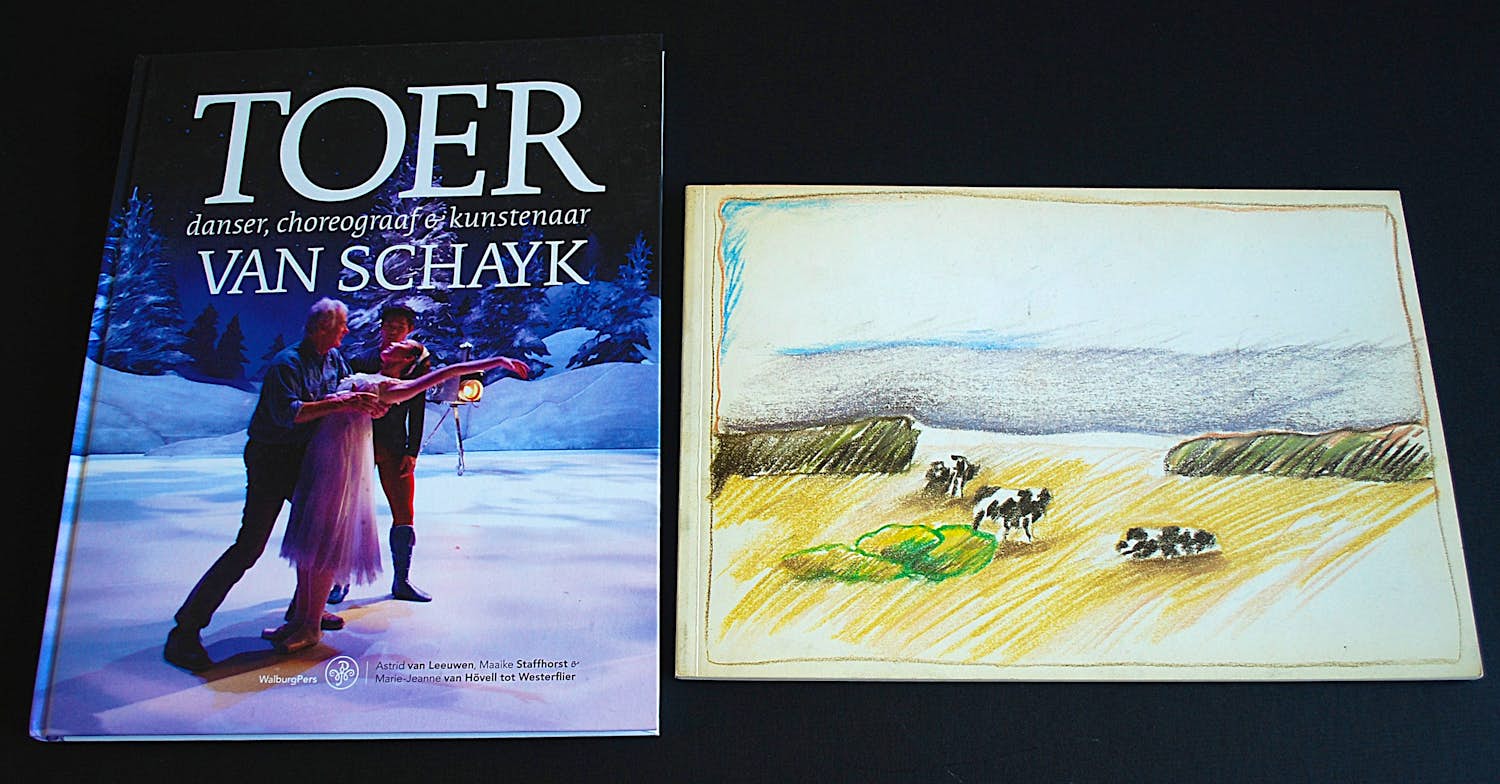 Toer van Schaijk - 2 boeken, o.a. tekeningen bij choreografie 'Landschap' genummerd 533/2200 kopen? Bied vanaf 60!