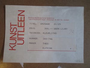 Theo Elfrink - Ingelijste litho " Grosage" kopen? Bied vanaf 45!