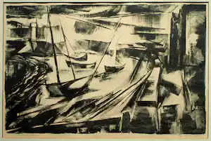 Thijs Sterk - Litho , St. Valery – 1963 – nr. 6 van 10 ex. verkauft für € 35!