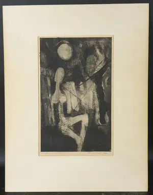 Flip van der Burgt - Ets, Naakt in maanlicht kopen? Bied vanaf 50!