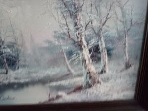 Niet of onleesbaar gesigneerd - Winterlandschap. kopen? Bied vanaf 1!