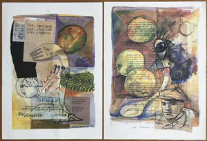 Jan Vanriet - 2 originele litho's - 1987 - Gesigneerd kopen? Bied vanaf 45!