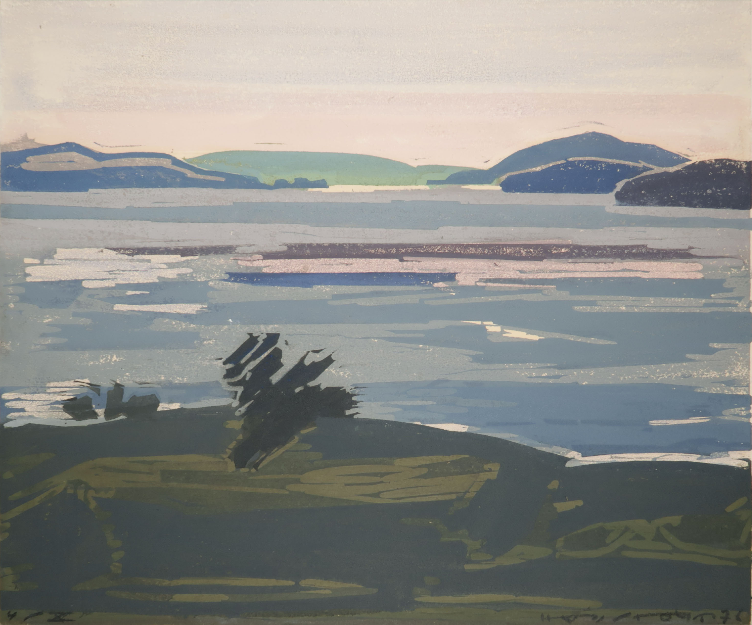 Hein Stork - Linosnede, Scandinavische Kust kopen? Bied vanaf 125!