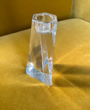 Villeroy en Boch - Villeroy & Boch piramidevormige kandelaar van kristal, gemarkeerd kopen? Bied vanaf 25!