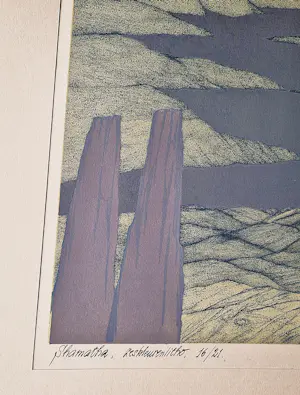 Fred Koot - Verstilde 6-kleurenlithografie Tibet landschap "Shamatha" potloodgesigneerd kopen? Bied vanaf 41!