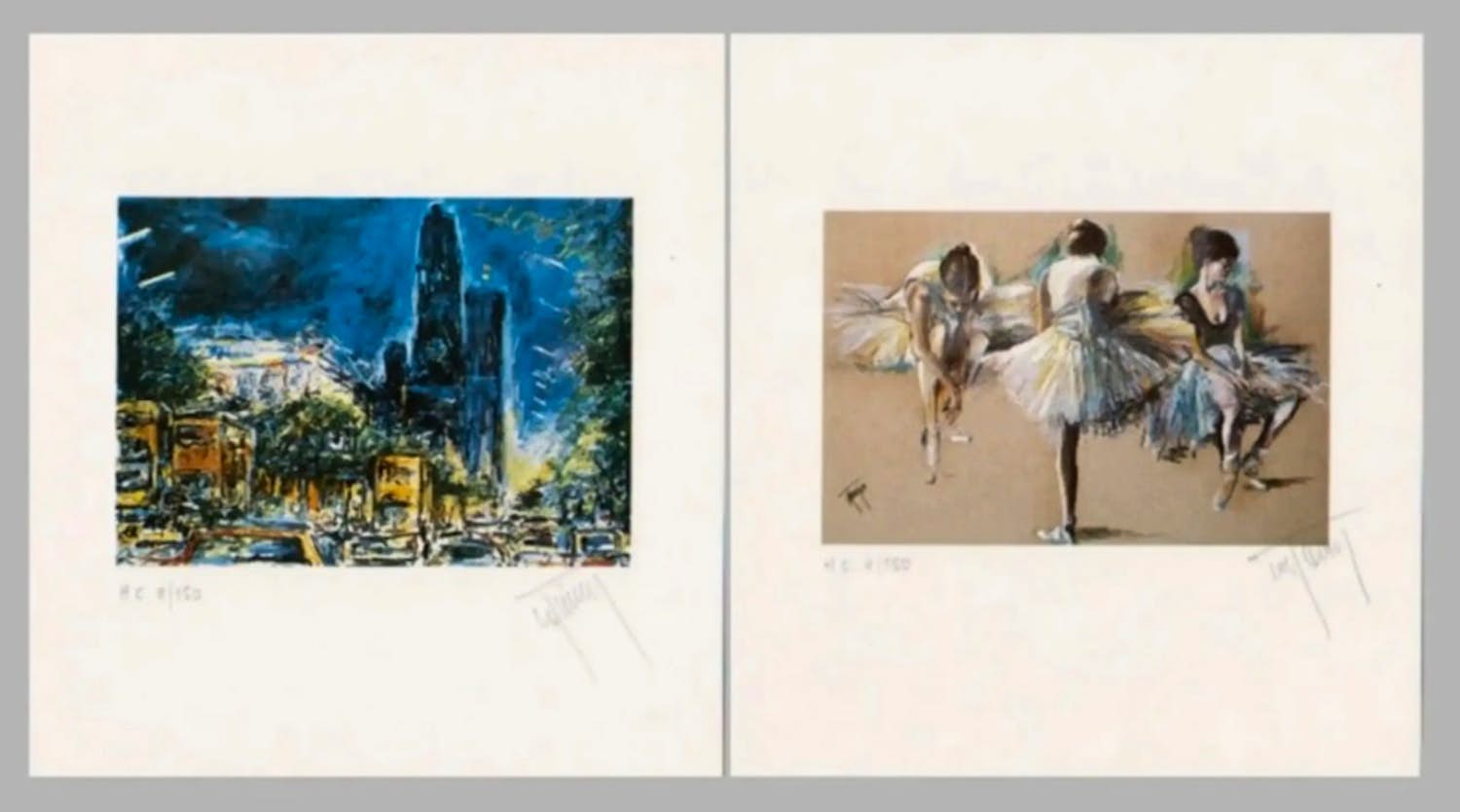 Reinhold W. Timm - Twee handgesigneerde zeefdrukken: Danseressen, Stad kopen? Bied vanaf 19!