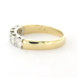 14k bicolour gouden ring met briljant geslepen diamant tot. 0.60ct – F/G - VS/SI kopen? Bied vanaf 710!