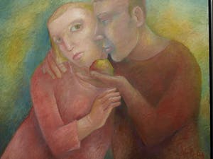 An Beerman - Olieverf op linnen , Verleiding – ingelijst , 93 x 98 cm - 2005 kopen? Bied vanaf 50!