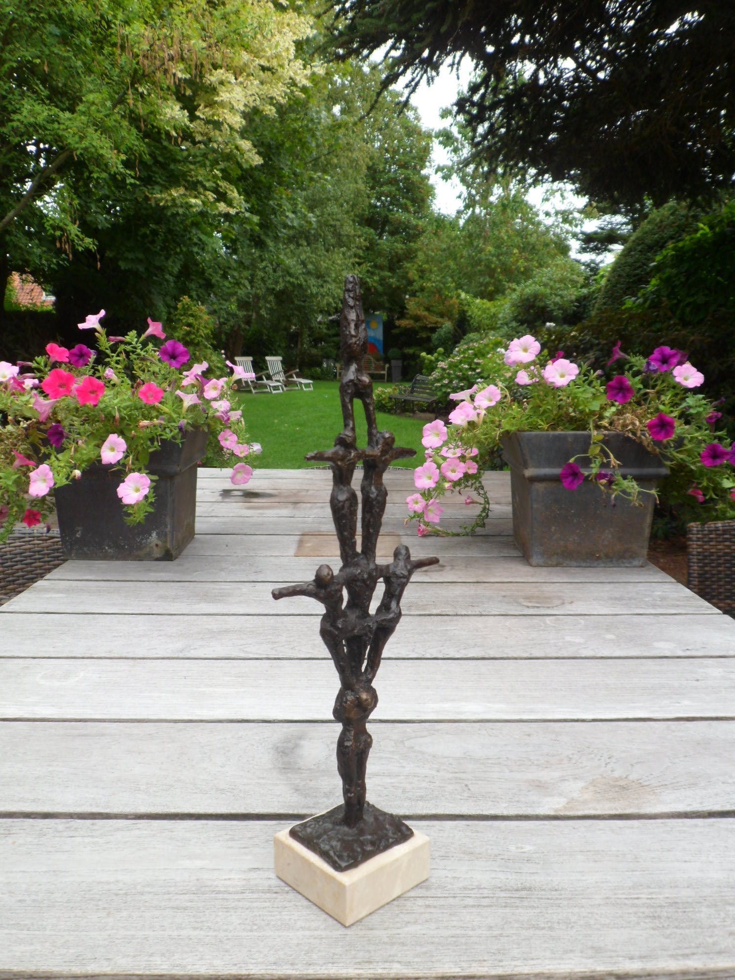 John Bier - De acrobaten.Brons beeld.Inclusief sokkel. kopen? Bied vanaf 115!