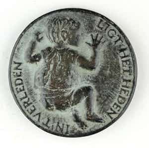 Jet Schepp - Bronzen penning: Geboortepenning, 1981 verkocht voor € 65!