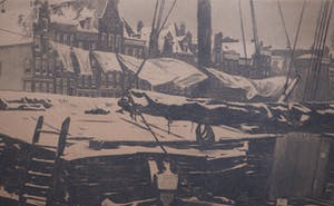 Willem Witsen - Turfschepen in de Oude Schans kopen? Bied vanaf 350!